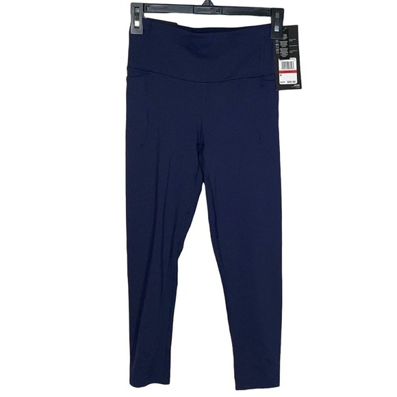 Under Armour Women's Meridian Studio Crop Leggings navy blue, XS - Picture 2 of 10